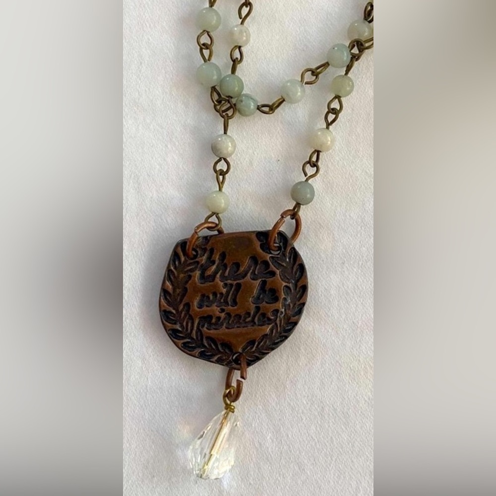 Beaded Affirmation Necklace “There will be miracles”
